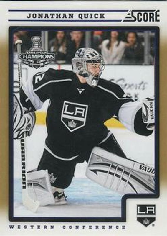 Jonathan Quick 2012 Score #224 Gold Rush RAW