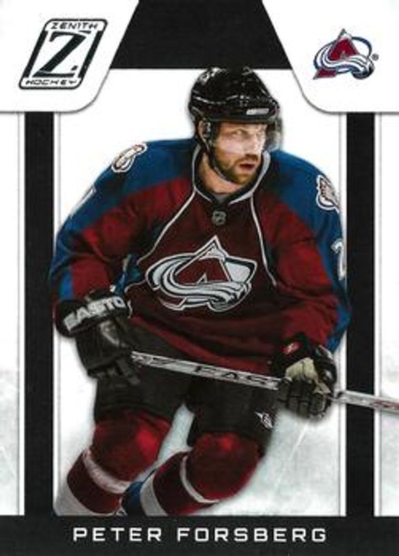 Peter Forsberg 2010 Zenith #103 Base /999 RAW