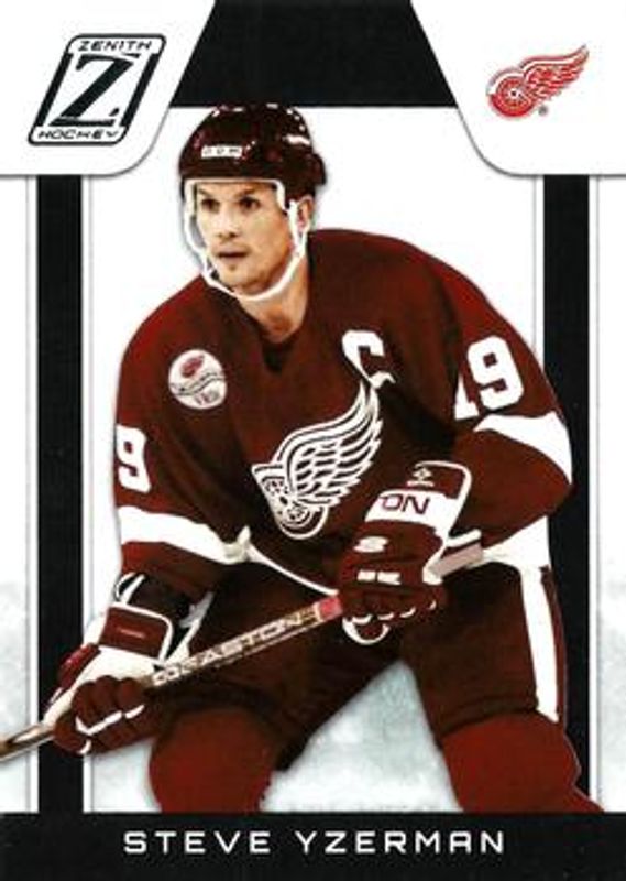 Steve Yzerman 2010 Zenith #117 Base /999 RAW