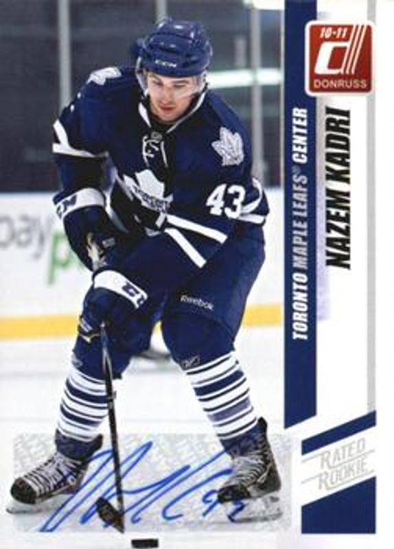 Nazem Kadri 2010 Donruss #256 Rated Rookies Autographs /100 RAW