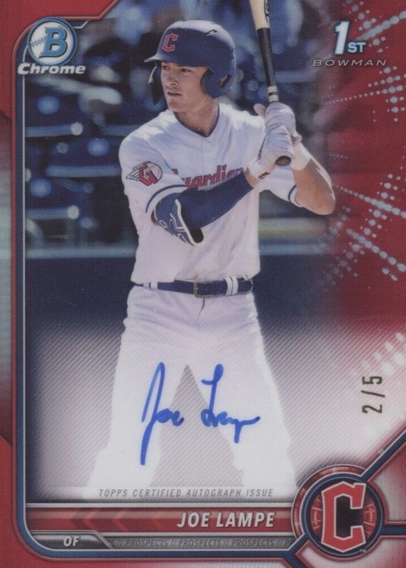 2022 Bowman Draft #CDA-JL Chrome DP Auto - Red Refractor /5 (1st)