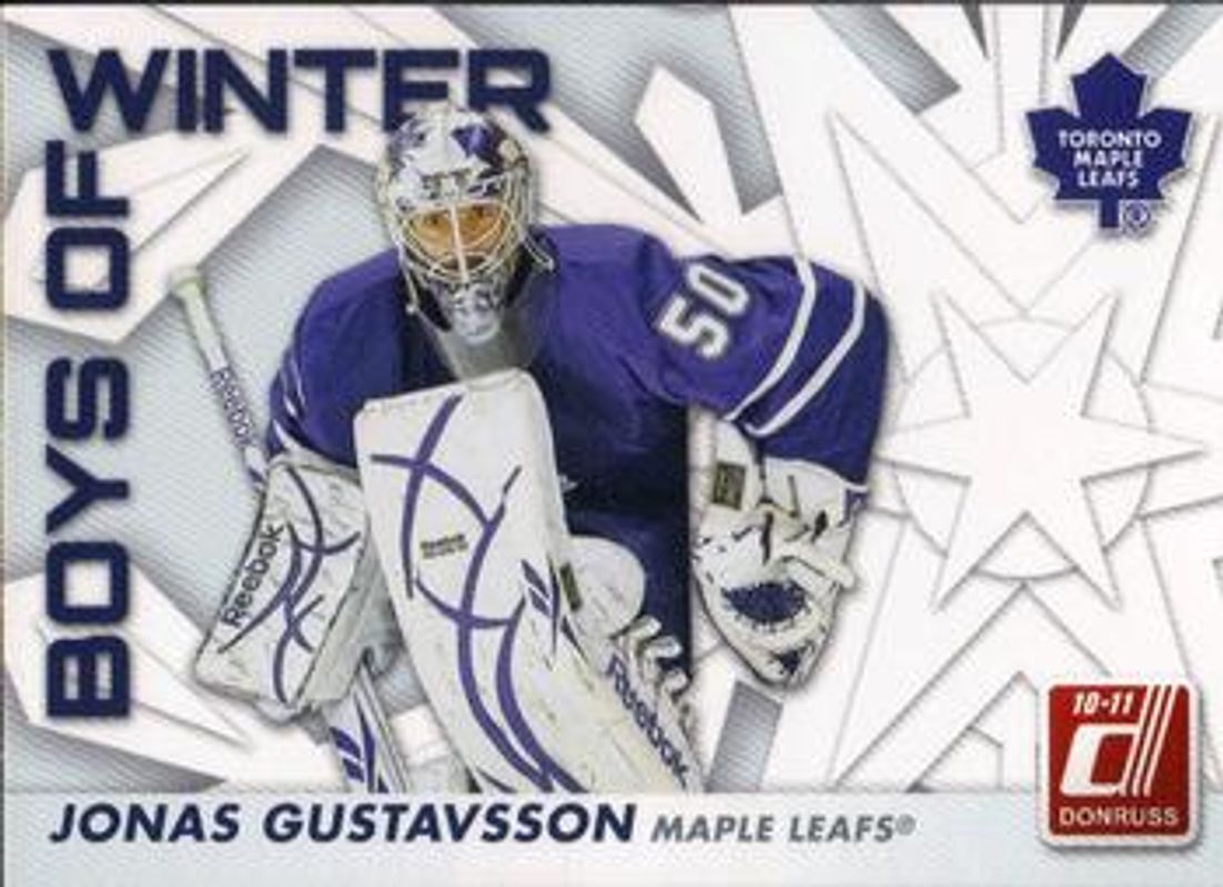 Jonas Gustavsson 2010 Donruss #24 Boys of Winter RAW