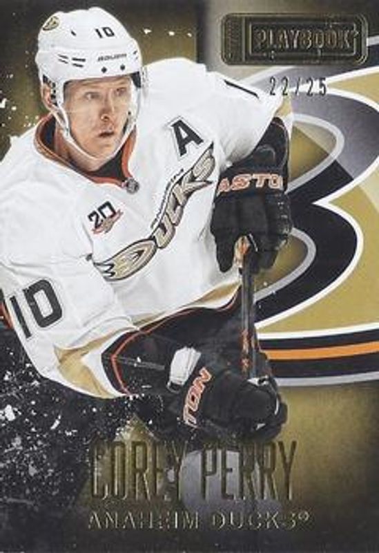 Corey Perry 2013 Playbook #3 Gold /25 RAW