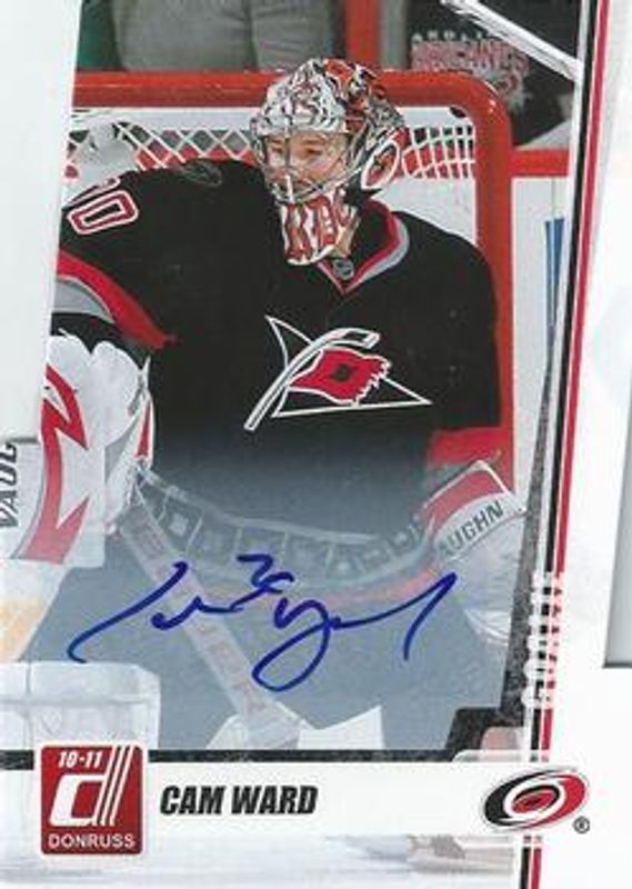 Cam Ward (NHL) 2010 Donruss #96 die-cut Gems Autographs /25 RAW