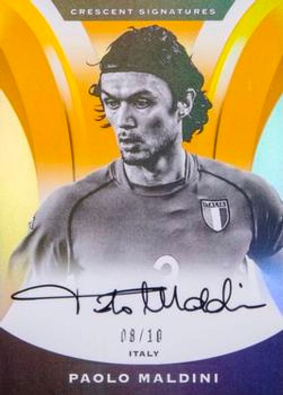 Paolo Maldini 2017 Nobility #CS-PMA Crescent Signatures Gold /10 RAW