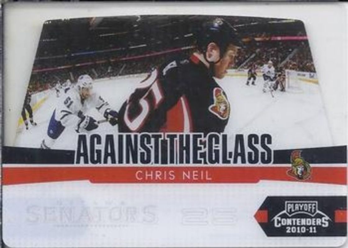 Chris Neil 2010 Contenders #10 Against The Glass RAW