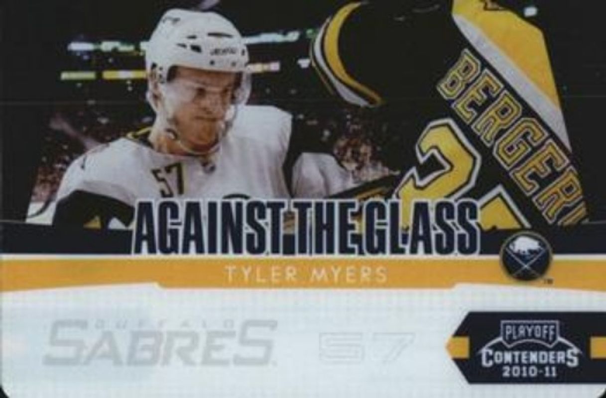 Tyler Myers 2010 Contenders #17 Against The Glass RAW