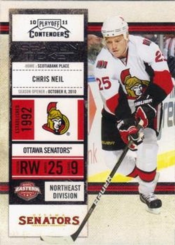 Chris Neil 2010 Contenders #73 Base RAW