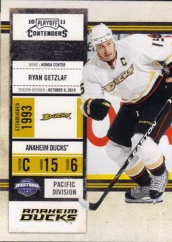 Ryan Getzlaf 2010 Contenders #21 Base RAW