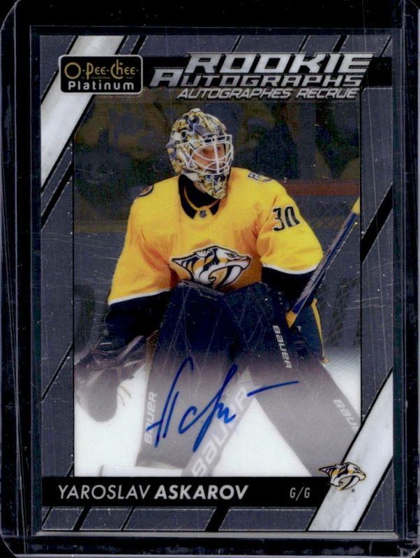 2024 O-Pee-Chee Platinum #R-YA 2023-24 Update Rookie Auto