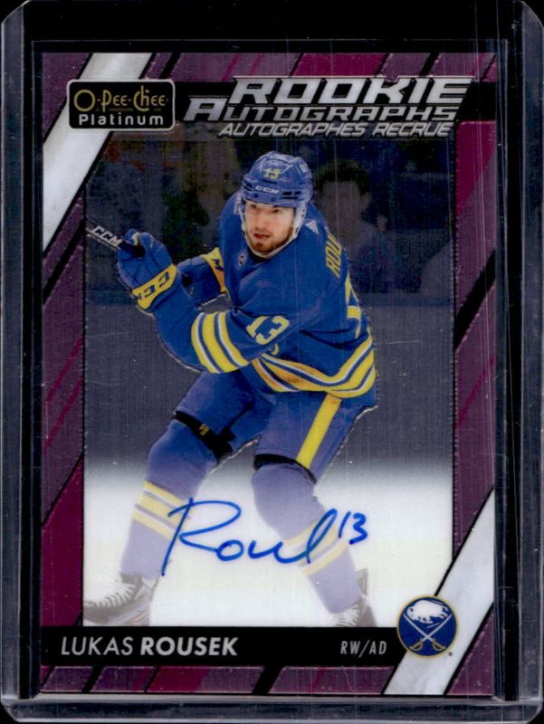 2024 O-Pee-Chee Platinum #R-LR 2023-24 Update Rookie Auto - Matte Pink