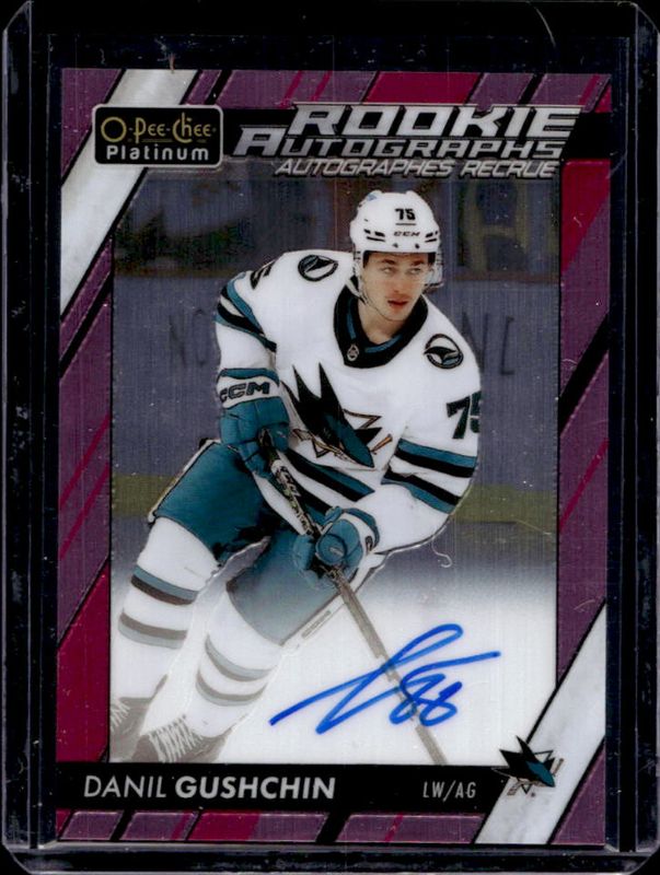2024 O-Pee-Chee Platinum #R-DG 2023-24 Update Rookie Auto - Matte Pink