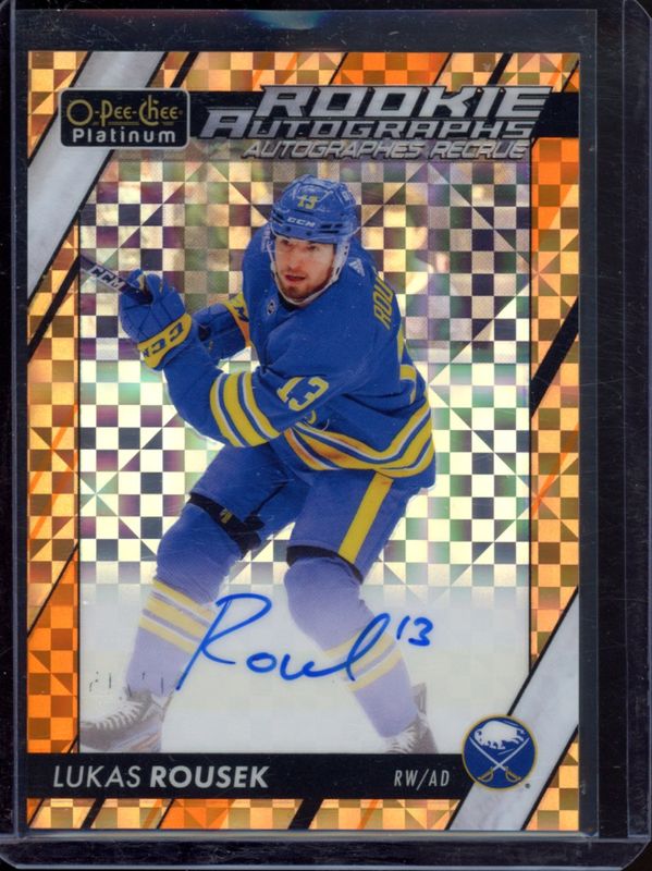 2024 O-Pee-Chee Platinum #R-LR 2023-24 Update Rookie Auto - Orange Checkers /15