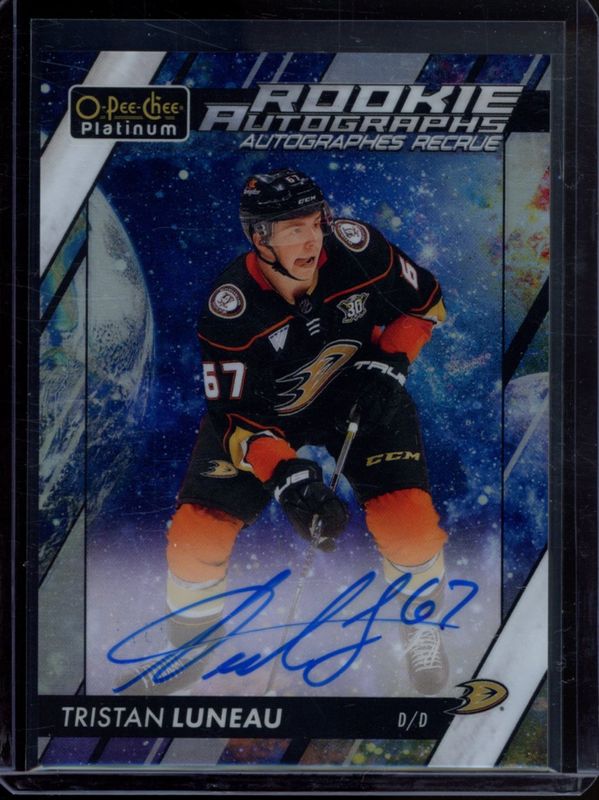 2024 O-Pee-Chee Platinum #R-TL 2023-24 Update Rookie Auto - Cosmic /65