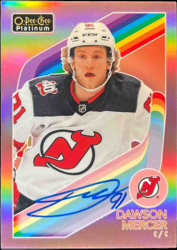 2024 O-Pee-Chee Platinum #R-52 2023-24 Update Retro Autographs - Red Rainbow