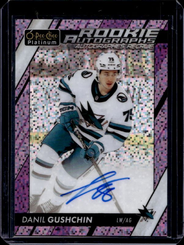 2024 O-Pee-Chee Platinum #R-DG 2023-24 Update Rookie Auto - Violet Pixels /99
