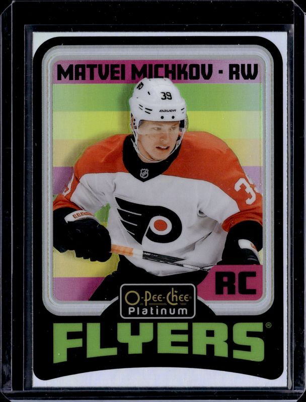 Matvei Michkov 2024 O-Pee-Chee Platinum #R92 Retro - Rainbow Rookie RAW