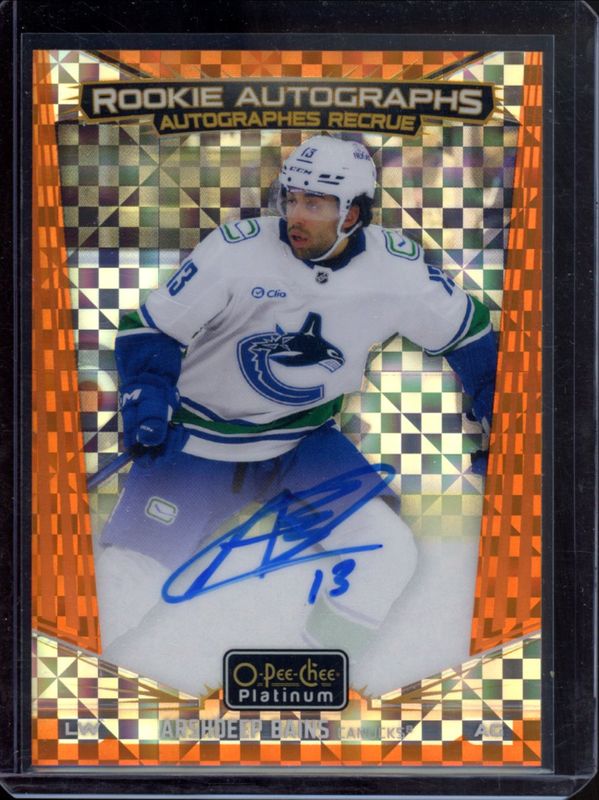 2024 O-Pee-Chee Platinum #R-AB Rookie Auto - Orange Checkers /15