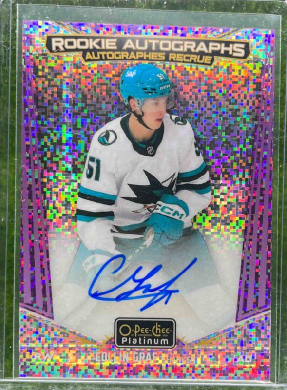 2024 O-Pee-Chee Platinum #R-CG Rookie Auto - Violet Pixels /65