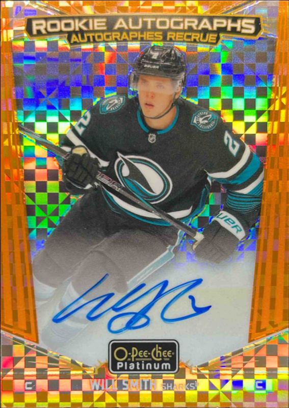 Will Smith 2024 O-Pee-Chee Platinum #R-WS Rookie Auto - Orange Checkers /15 RAW