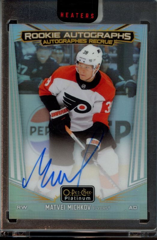 Matvei Michkov 2024 O-Pee-Chee Platinum #R-MM Rookie Auto - Rainbow RAW