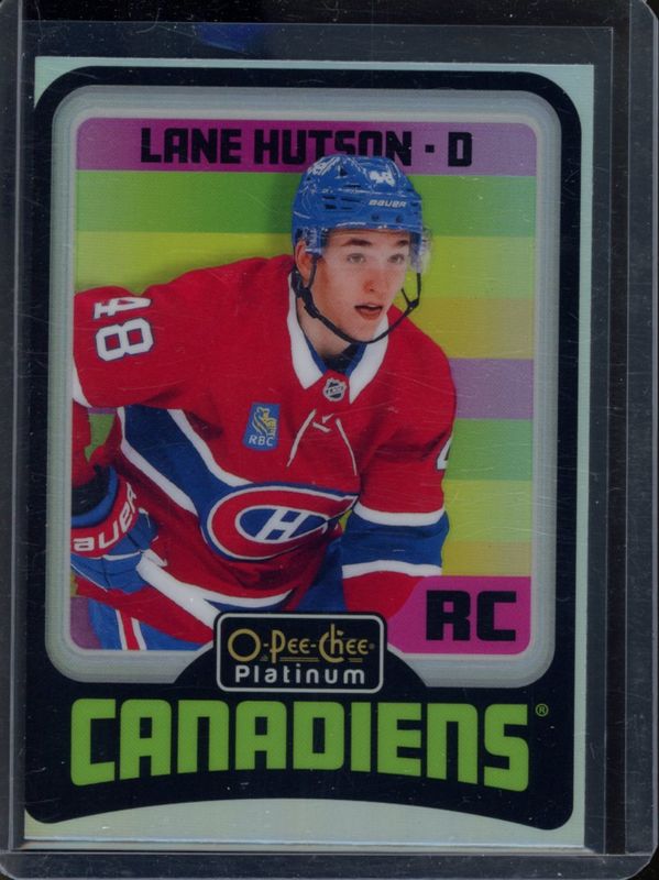 Lane Hutson 2024 O-Pee-Chee Platinum #R90 Retro - Rainbow Rookie RAW