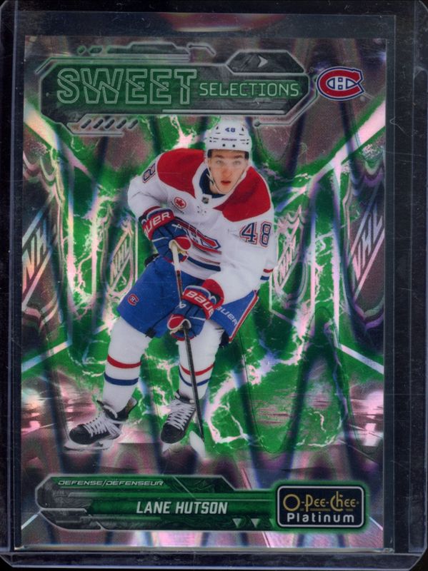 Lane Hutson 2024 O-Pee-Chee Platinum #SS-2 Sweet Selections - Green Ray /35 Rookie RAW