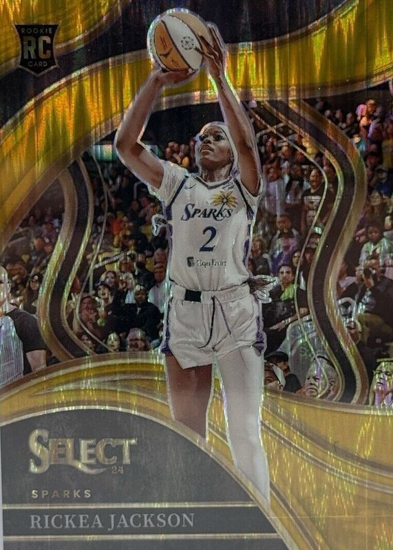 Rickea Jackson 2024 Select WNBA #235 Courtside Gold Flash /10 Rookie BGS 9