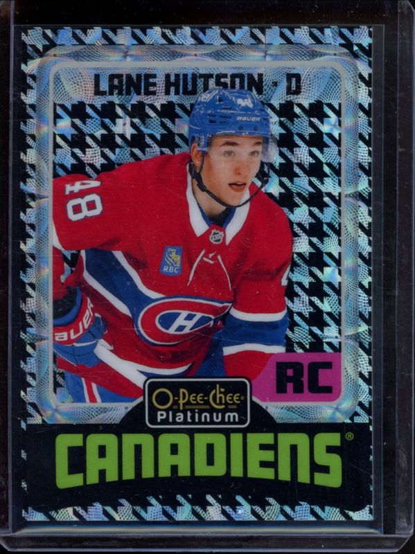 Lane Hutson 2024 O-Pee-Chee Platinum #R90 Retro - Houndstooth /15 Rookie RAW