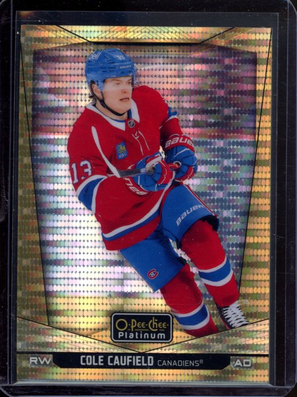 Cole Caufield 2024 O-Pee-Chee Platinum #11 Seismic Gold /50 RAW