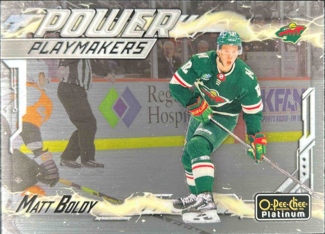 Matt Boldy 2024 O-Pee-Chee Platinum #PM-10 Power Playmakers RAW