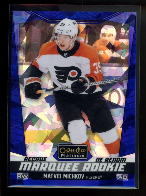 Matvei Michkov 2024 O-Pee-Chee Platinum #264 Blue Fragments /125 Rookie RAW