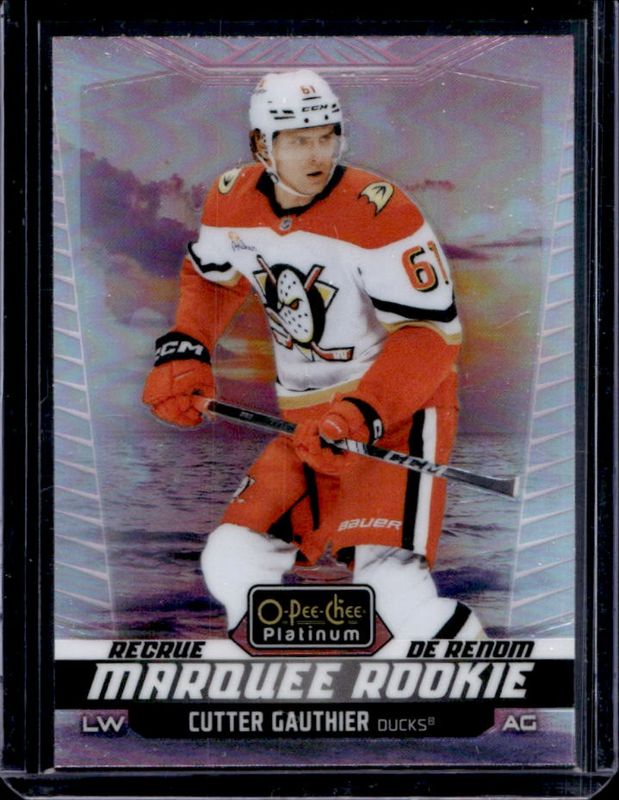 Cutter Gauthier 2024 O-Pee-Chee Platinum #201 Sunset Rookie RAW