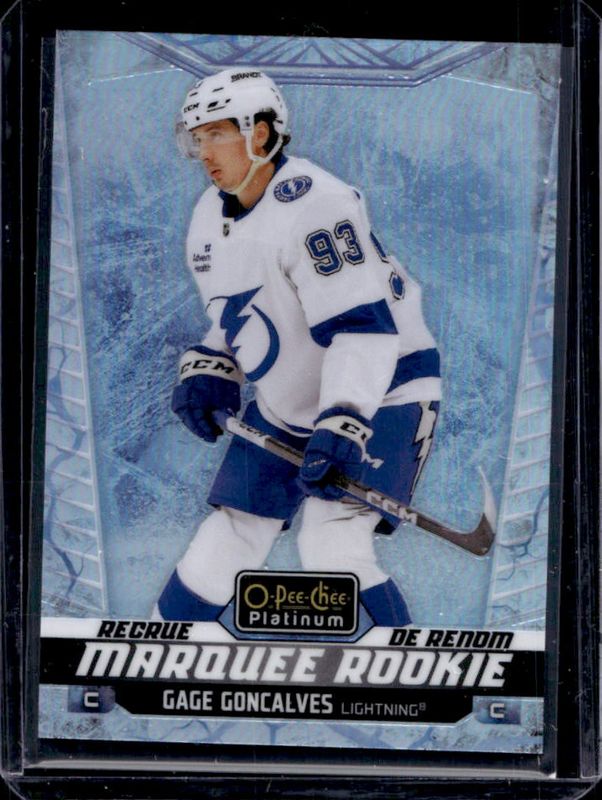 Gage Goncalves 2024 O-Pee-Chee Platinum #257 Arctic Freeze /99 Rookie RAW