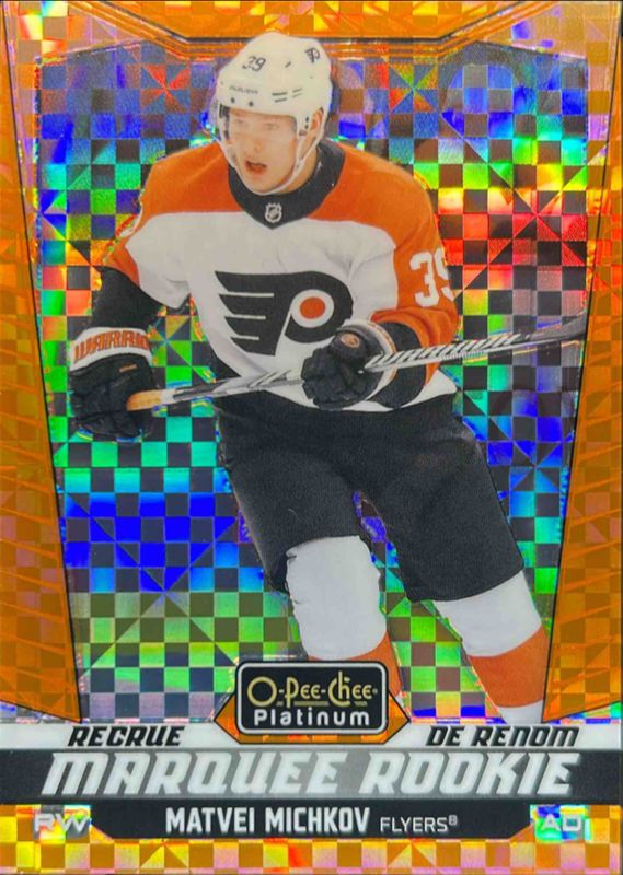 Matvei Michkov 2024 O-Pee-Chee Platinum #264 Orange Checkers /25 Rookie RAW