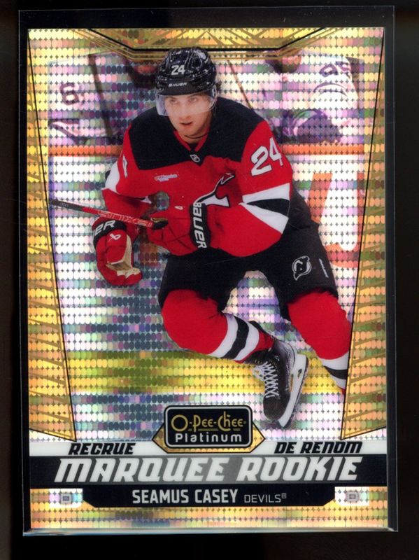Seamus Casey 2024 O-Pee-Chee Platinum #270 Seismic Gold /50 Rookie RAW