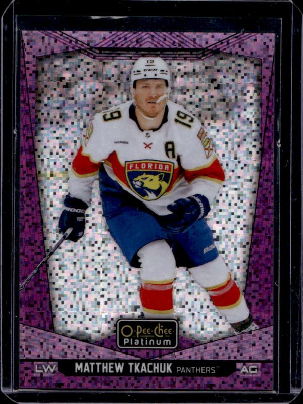 Matthew Tkachuk 2024 O-Pee-Chee Platinum #6 Violet Pixels /299 RAW