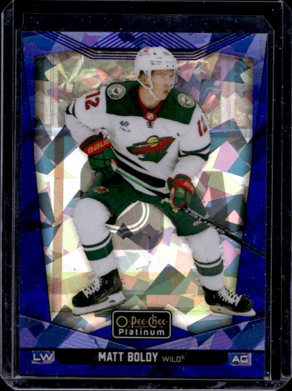 Matt Boldy 2024 O-Pee-Chee Platinum #119 Blue Fragments /125 RAW