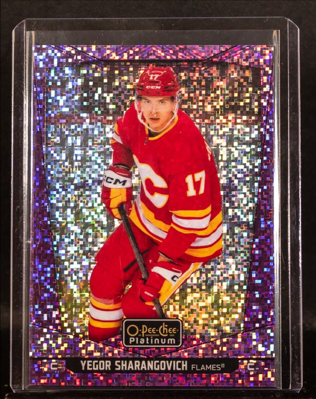 Yegor Sharangovich 2024 O-Pee-Chee Platinum #74 Violet Pixels /299 RAW