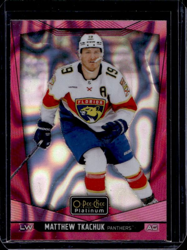 Matthew Tkachuk 2024 O-Pee-Chee Platinum #6 Pink Magma RAW