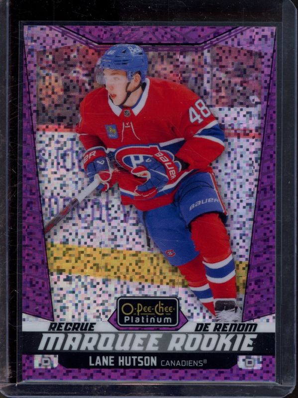 Lane Hutson 2024 O-Pee-Chee Platinum #234 Violet Pixels /299 Rookie RAW