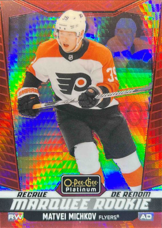 Matvei Michkov 2024 O-Pee-Chee Platinum #264 Red Prism /199 Rookie RAW
