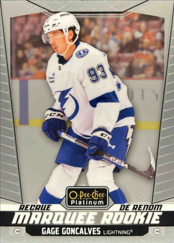 Gage Goncalves 2024 O-Pee-Chee Platinum #257 Base Rookie RAW