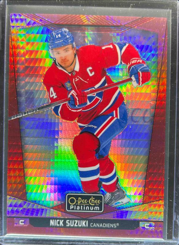 Nick Suzuki 2024 O-Pee-Chee Platinum #39 Red Prism /199 RAW
