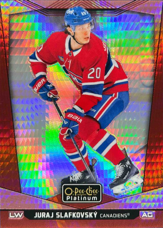 Juraj Slafkovsky 2024 O-Pee-Chee Platinum #104 Red Prism /199 RAW