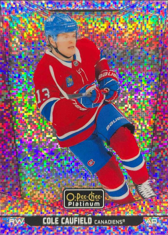Cole Caufield 2024 O-Pee-Chee Platinum #11 Violet Pixels /299 RAW