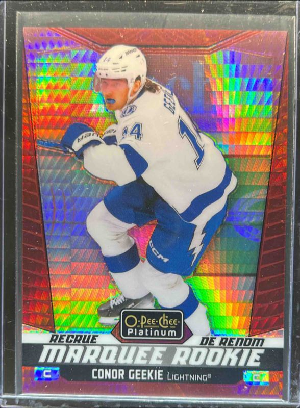 Conor Geekie 2024 O-Pee-Chee Platinum #285 Red Prism /199 Rookie RAW
