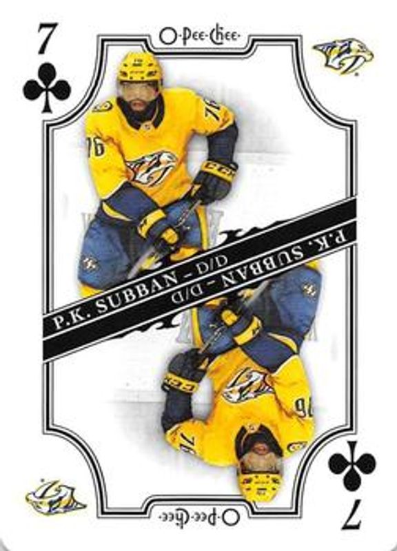 2019 O-Pee-Chee #7♣ Playing Cards