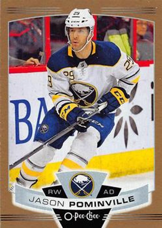 Jason Pominville 2019 O-Pee-Chee #302 Gold Border RAW