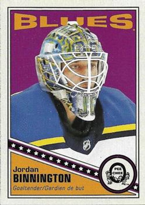 Jordan Binnington 2019 O-Pee-Chee #43 Retro Blank Back RAW